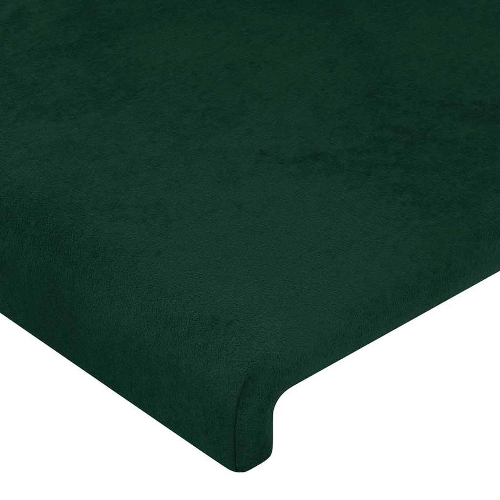 vidaXL Κεφαλάρι Σκούρο Πράσινο Βελούδινο 160x5x118/128 εκ.