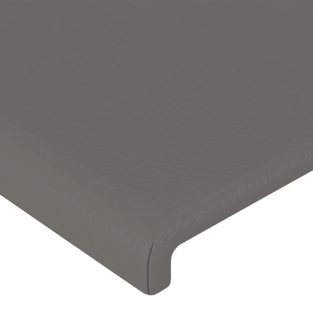 vidaXL Κεφαλάρι Γκρι 90x5x118/128 εκ. από Συνθετικό Δέρμα