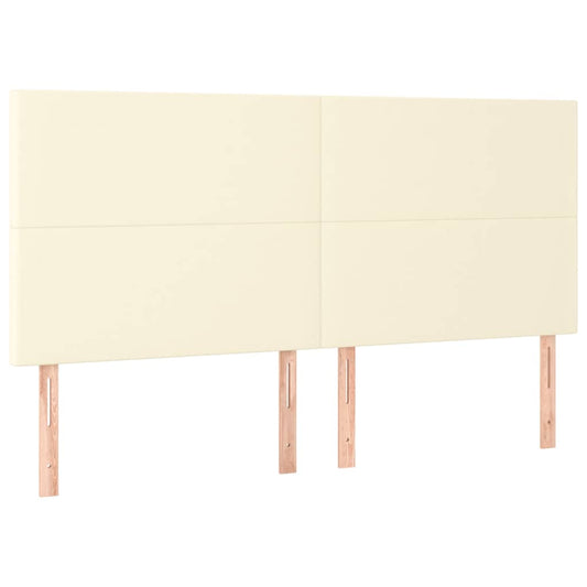 vidaXL Κεφαλάρι Κρεμ 180x5x118/128 εκ. από Συνθετικό Δέρμα