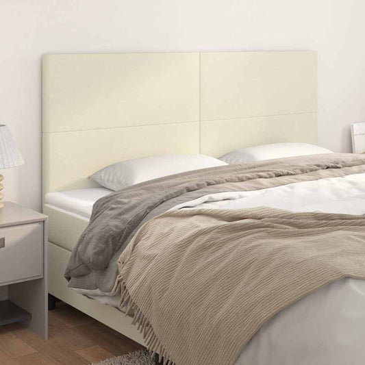 vidaXL Κεφαλάρι Κρεμ 180x5x118/128 εκ. από Συνθετικό Δέρμα