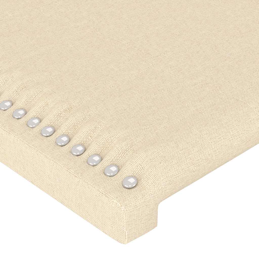 vidaXL Κεφαλάρι Κρεμ 90x5x118/128 εκ. Ύφασμα