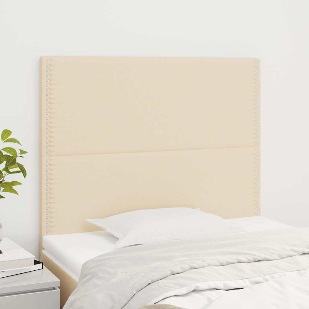 vidaXL Κεφαλάρι Κρεμ 90x5x118/128 εκ. Ύφασμα