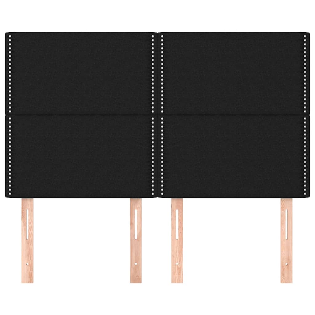 vidaXL Κεφαλάρι Μαύρο 144x5x118/128 εκ. Ύφασμα