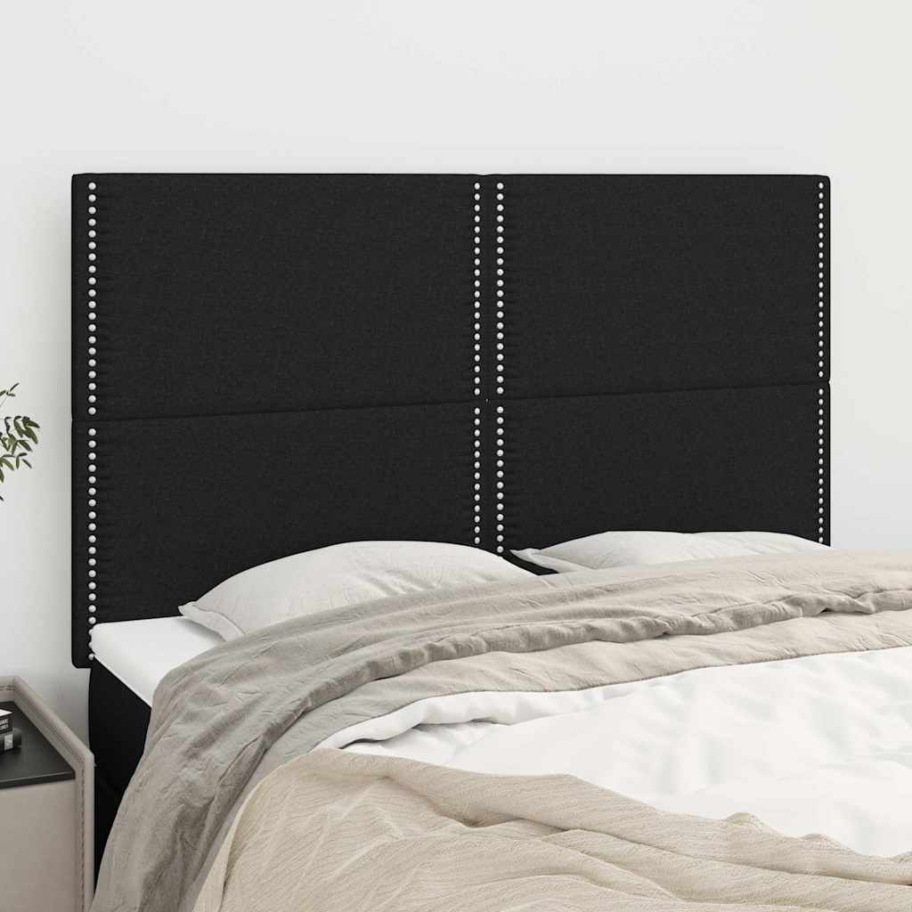 vidaXL Κεφαλάρι Μαύρο 144x5x118/128 εκ. Ύφασμα