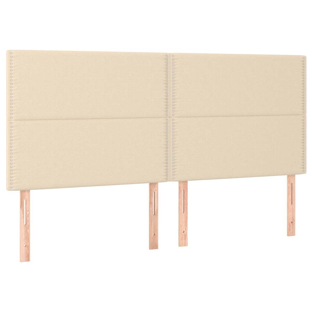 vidaXL Κεφαλάρι Κρεμ 180x5x118/128 εκ. Ύφασμα