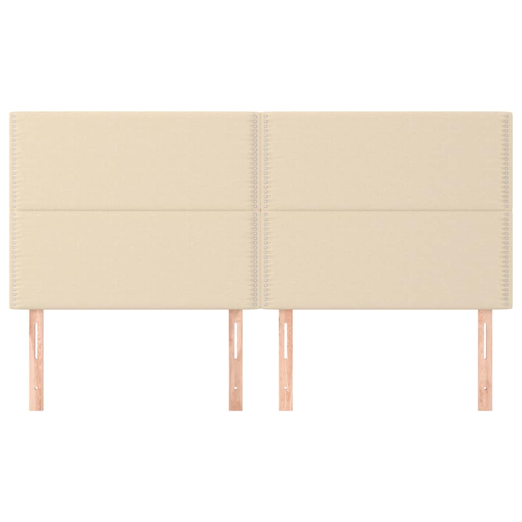 vidaXL Κεφαλάρι Κρεμ 180x5x118/128 εκ. Ύφασμα