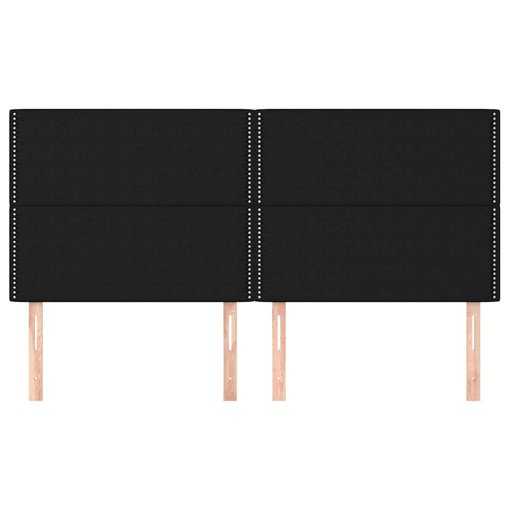vidaXL Κεφαλάρι Μαύρο 200x5x118/128 εκ. Ύφασμα