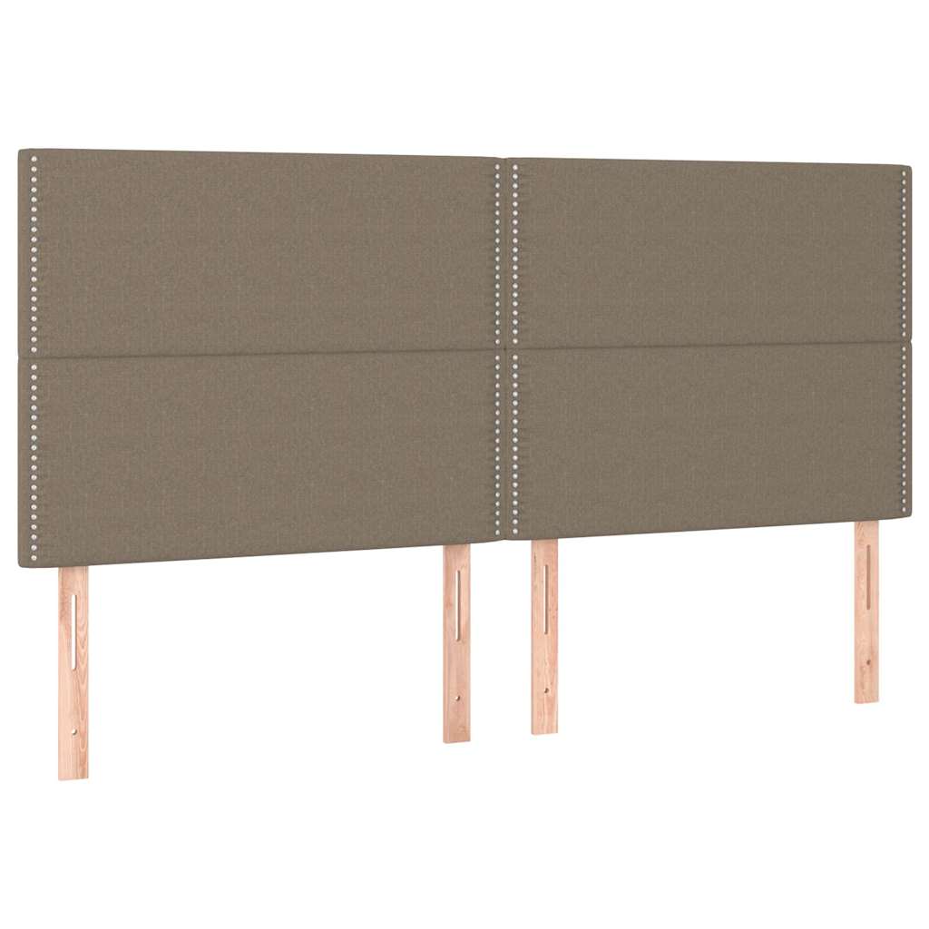 vidaXL Κεφαλάρι Κρεβατιού Μπεζ 200x5x118/128 εκ. Ύφασμα