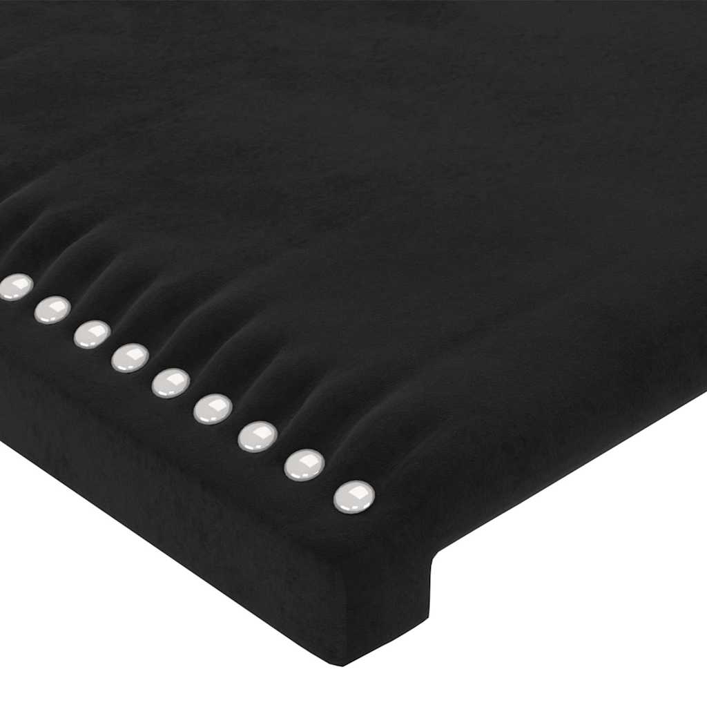 vidaXL Κεφαλάρι Μαύρο Βελούδινο 90x5x118/128 εκ.