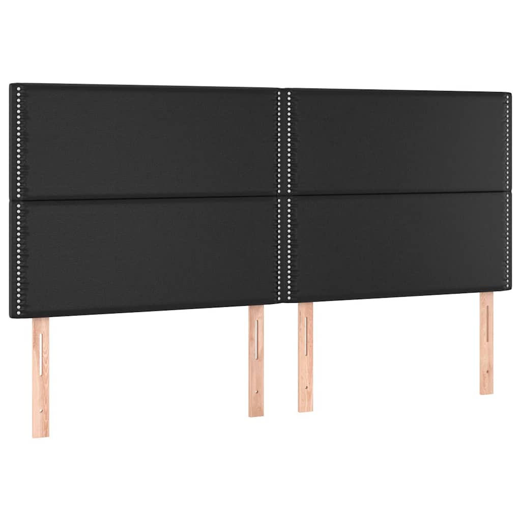 vidaXL Κεφαλάρι Μαύρο 180x5x118/128 εκ. από Συνθετικό Δέρμα