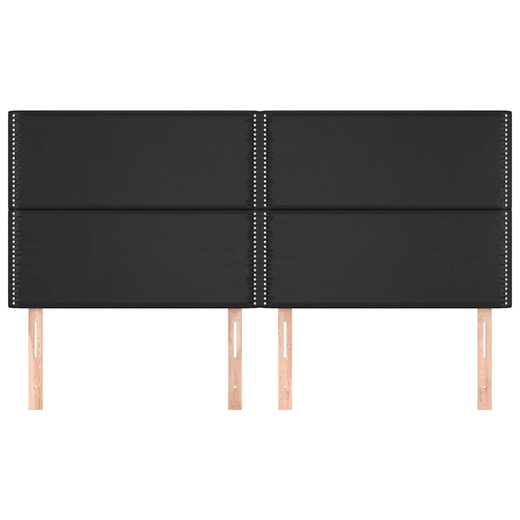vidaXL Κεφαλάρι Μαύρο 180x5x118/128 εκ. από Συνθετικό Δέρμα
