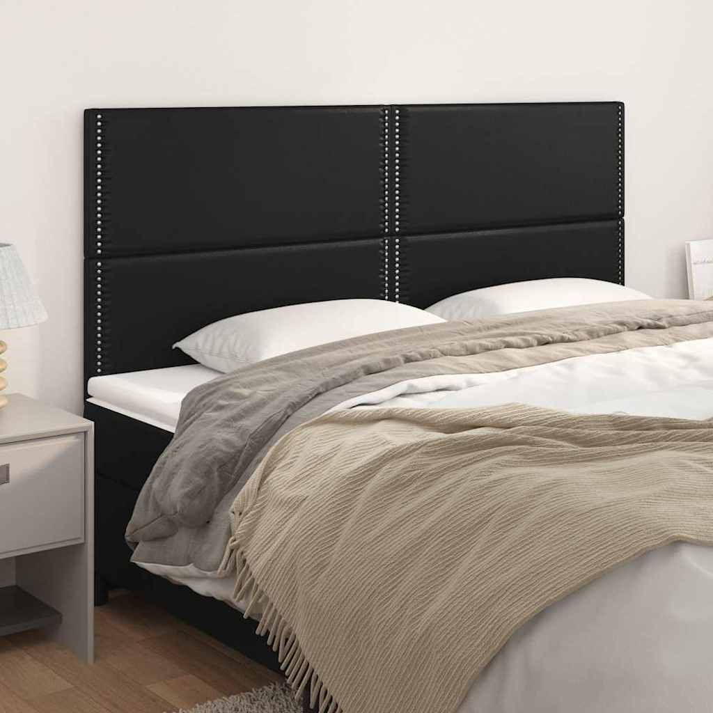 vidaXL Κεφαλάρι Μαύρο 180x5x118/128 εκ. από Συνθετικό Δέρμα