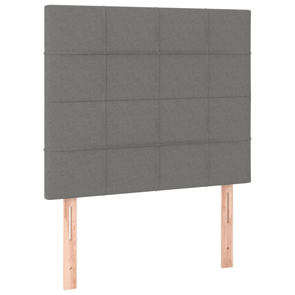 vidaXL Κεφαλάρια Κρεβατιού 2 τεμ. Σκ. Γκρι 90x5x78/88 εκ. Υφασμάτινο
