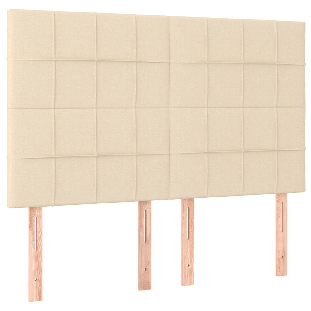 vidaXL Κεφαλάρι Κρεμ 144x5x118/128 εκ. Ύφασμα