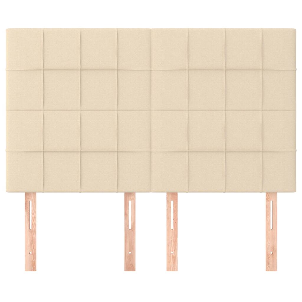 vidaXL Κεφαλάρι Κρεμ 144x5x118/128 εκ. Ύφασμα