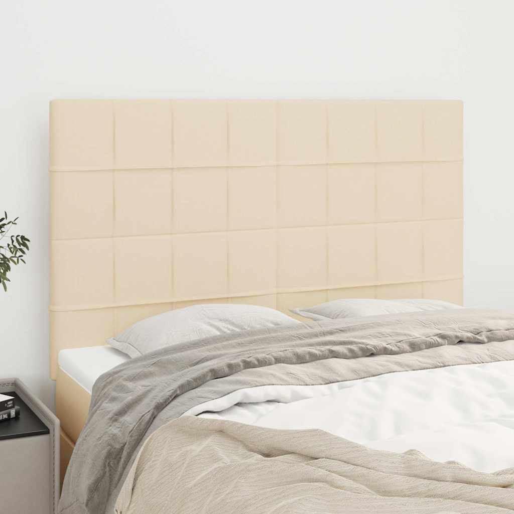 vidaXL Κεφαλάρι Κρεμ 144x5x118/128 εκ. Ύφασμα