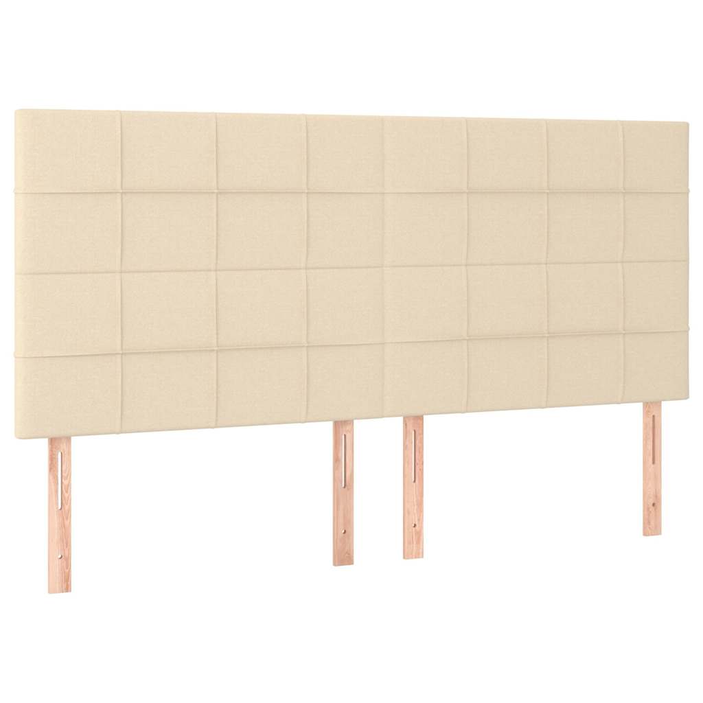 vidaXL Κεφαλάρι Κρεμ 180x5x118/128 εκ. Ύφασμα