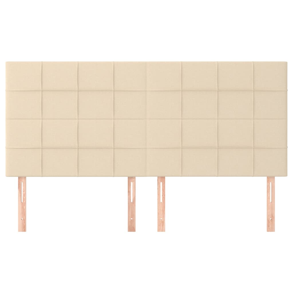 vidaXL Κεφαλάρι Κρεμ 180x5x118/128 εκ. Ύφασμα