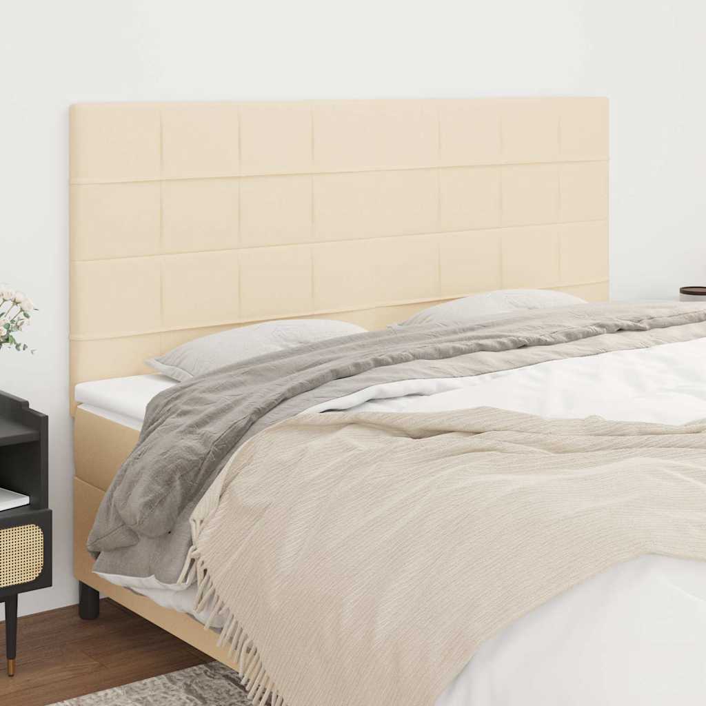 vidaXL Κεφαλάρι Κρεμ 180x5x118/128 εκ. Ύφασμα