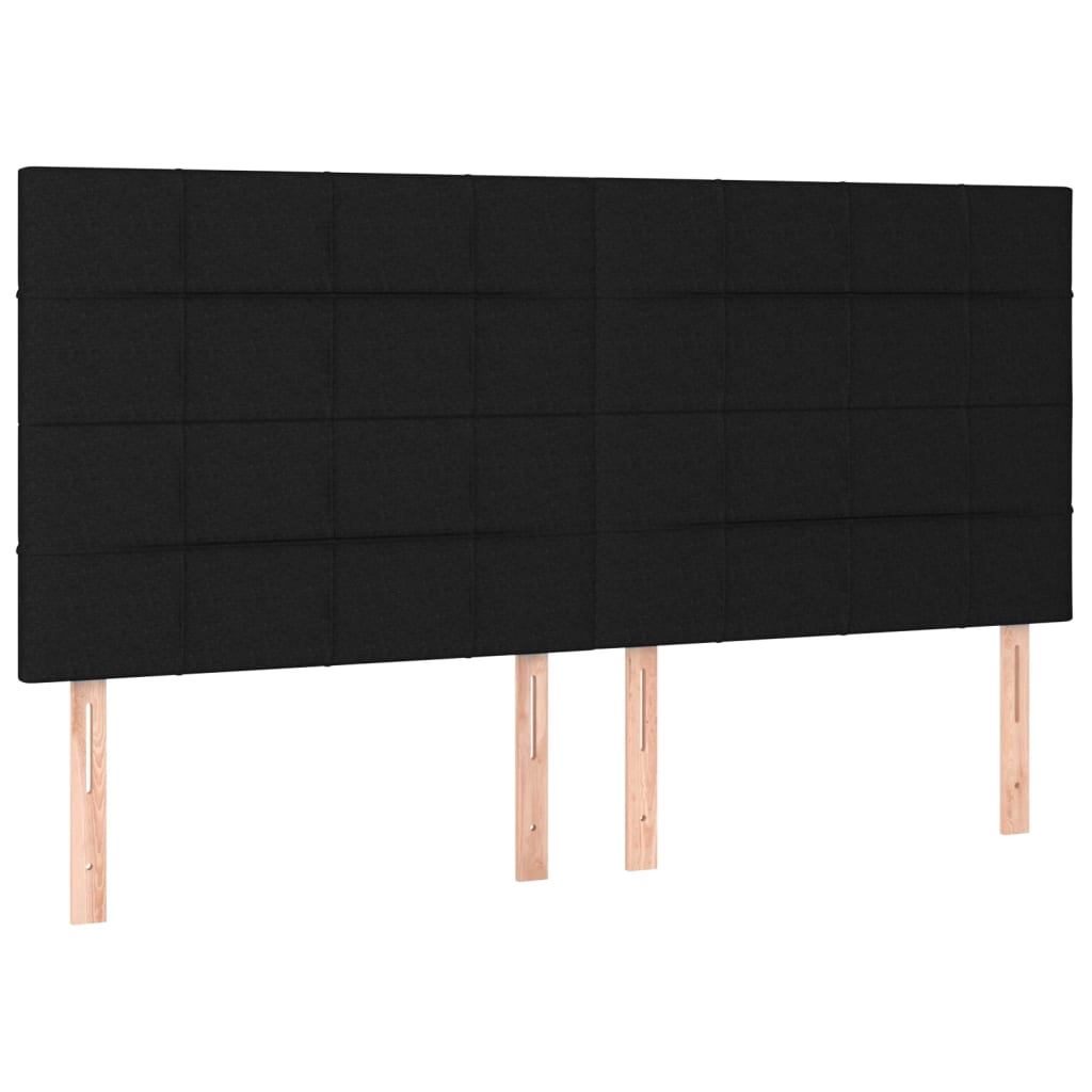 vidaXL Κεφαλάρι Μαύρο 200x5x118/128 εκ. Ύφασμα