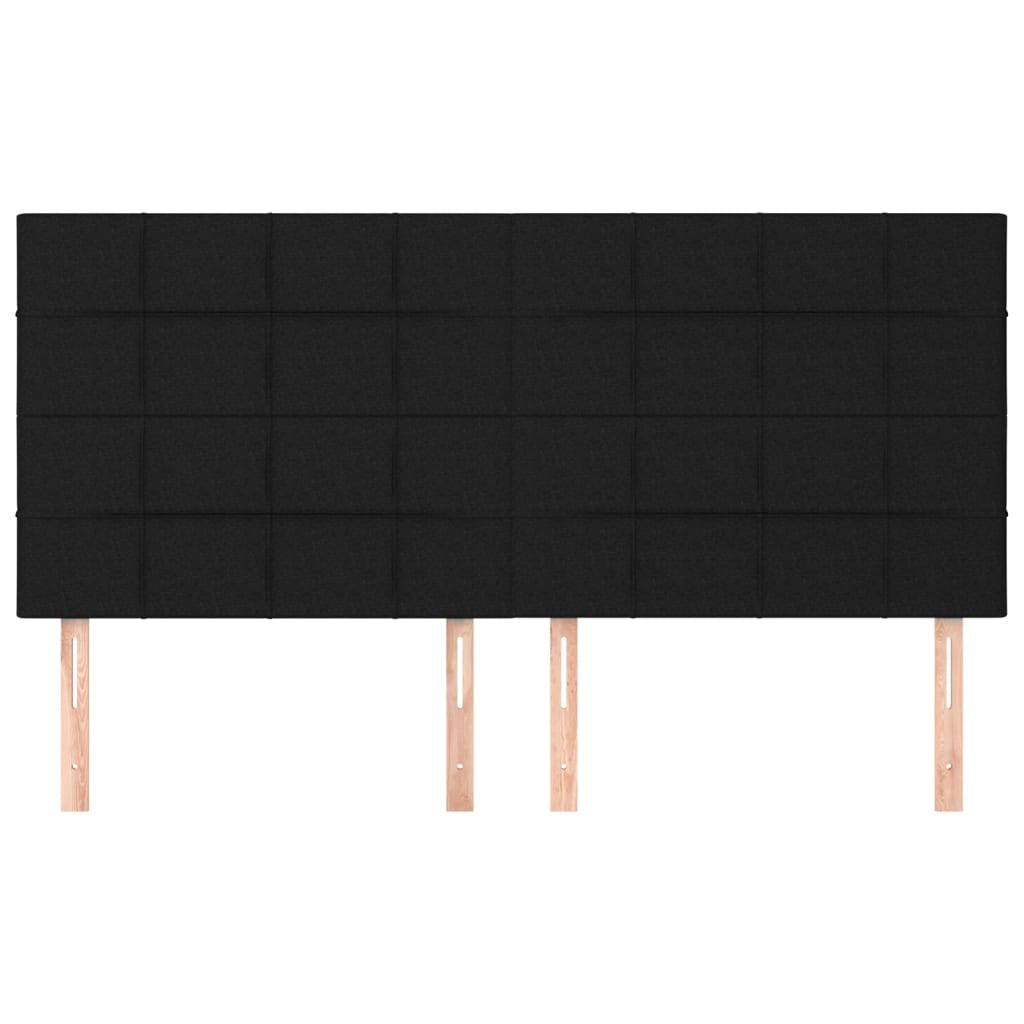 vidaXL Κεφαλάρι Μαύρο 200x5x118/128 εκ. Ύφασμα