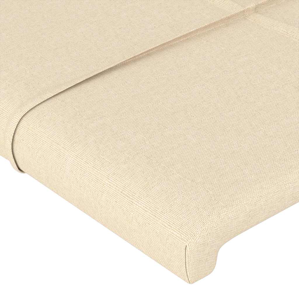 vidaXL Κεφαλάρι Κρεμ Ύφασμα 200x5x118/128 εκ.