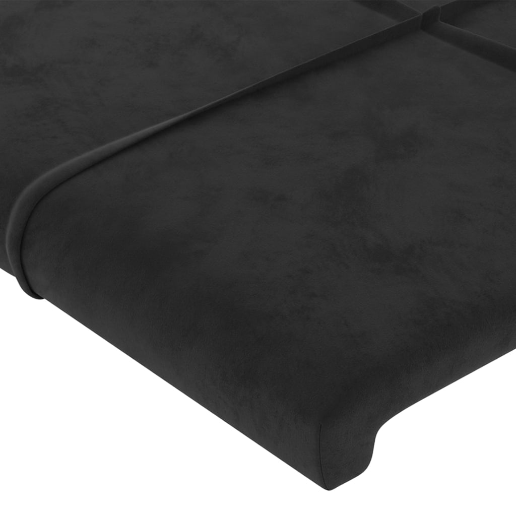 vidaXL Κεφαλάρια Κρεβατιού 4 τεμ. Μαύρο 90x5x78/88 εκ. Βελούδινο