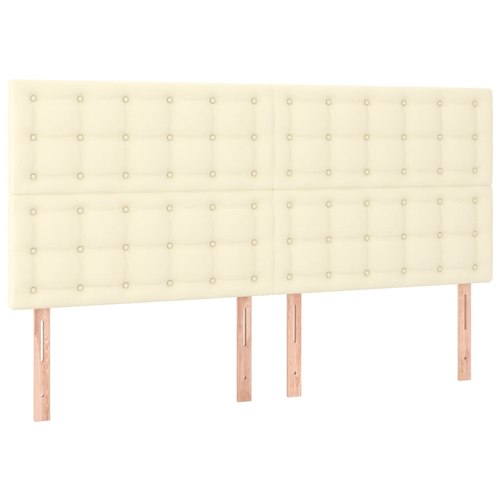vidaXL Κεφαλάρι Κρεμ 160x5x118/128 εκ. από Συνθετικό Δέρμα