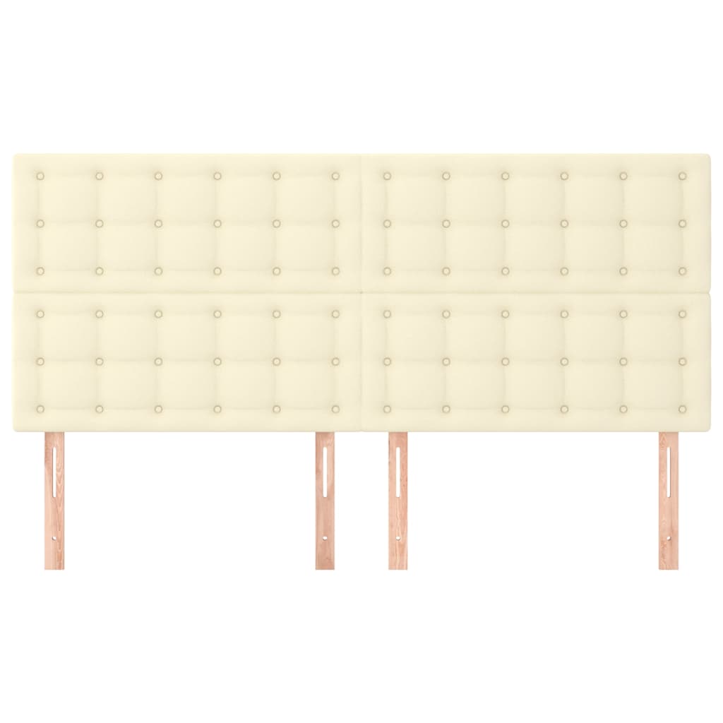 vidaXL Κεφαλάρι Κρεμ 160x5x118/128 εκ. από Συνθετικό Δέρμα