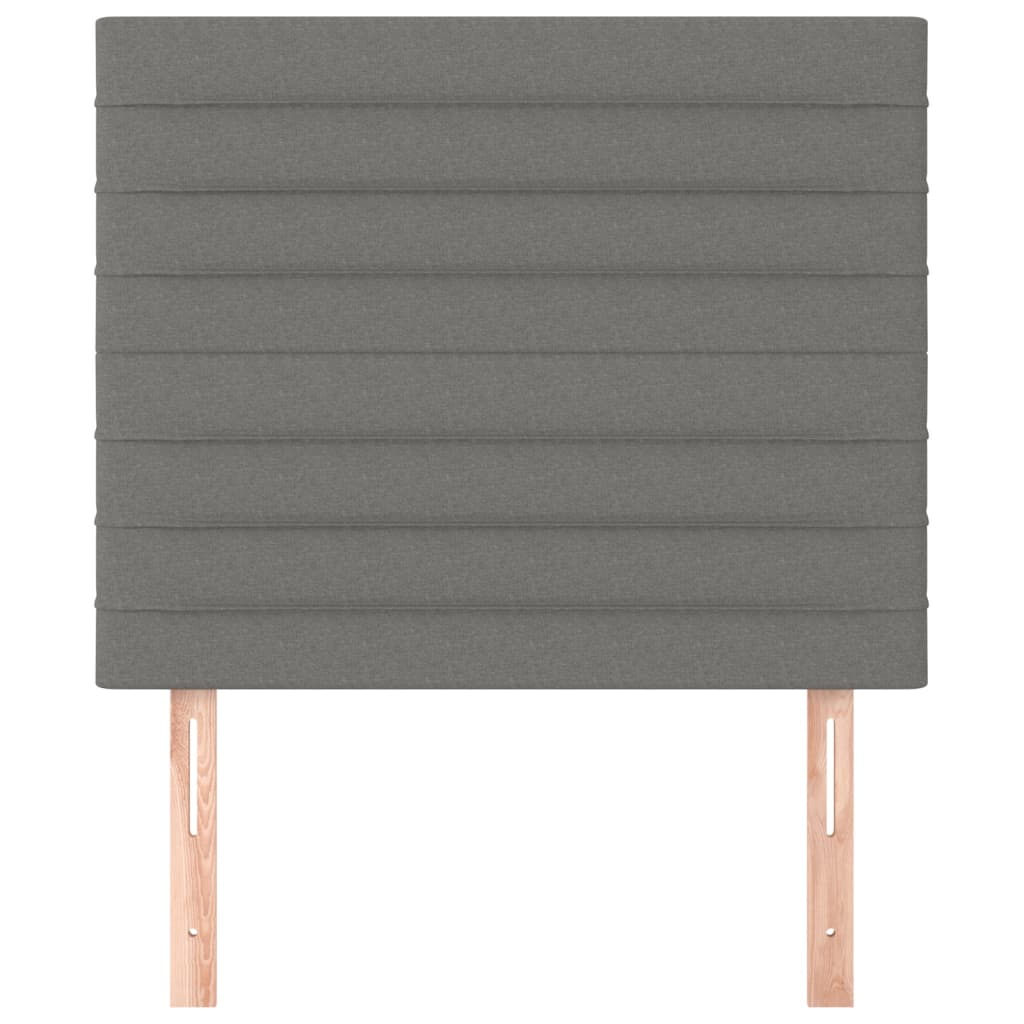 vidaXL Κεφαλάρια Κρεβατιού 2 τεμ. Σκ. Γκρι 100x5x78/88 εκ. Υφασμάτινο