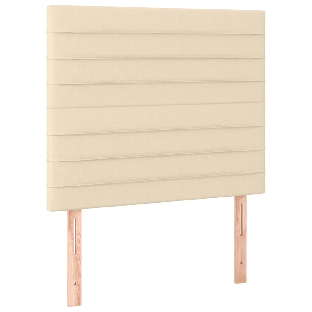 vidaXL Κεφαλάρια Κρεβατιού 2 τεμ. Κρεμ 100x5x78/88 εκ. Υφασμάτινο