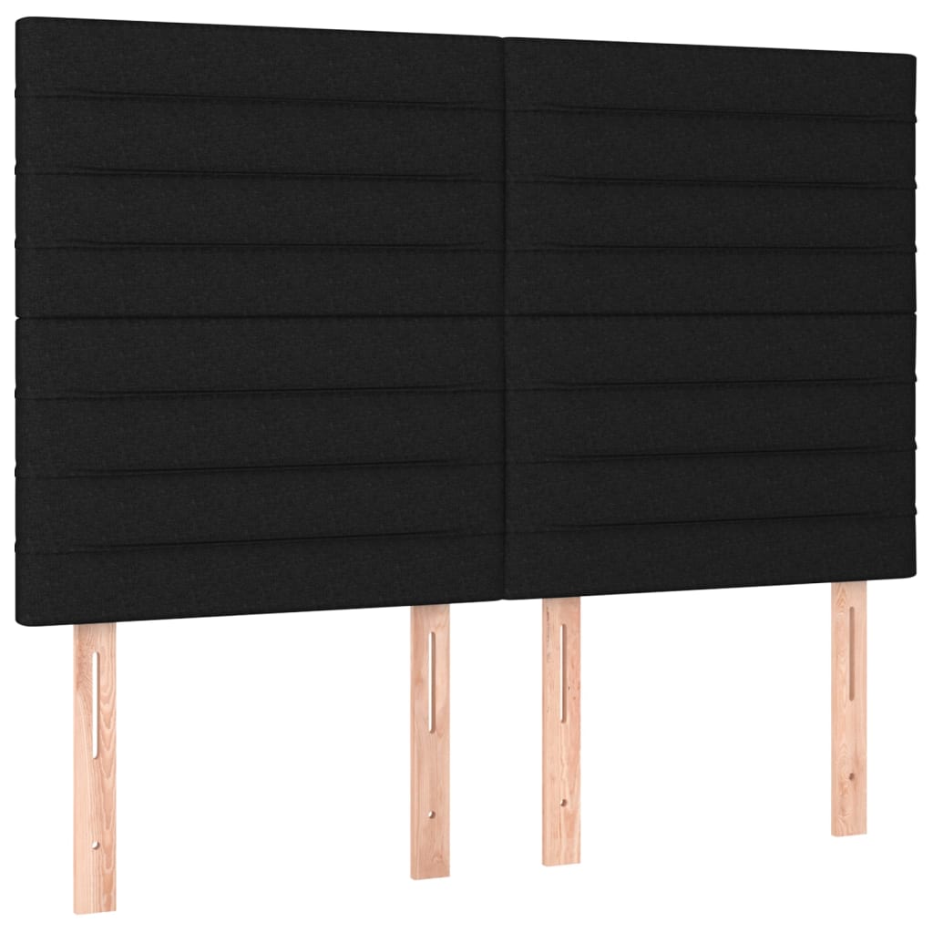vidaXL Κεφαλάρι Μαύρο 144x5x118/128 εκ. Ύφασμα