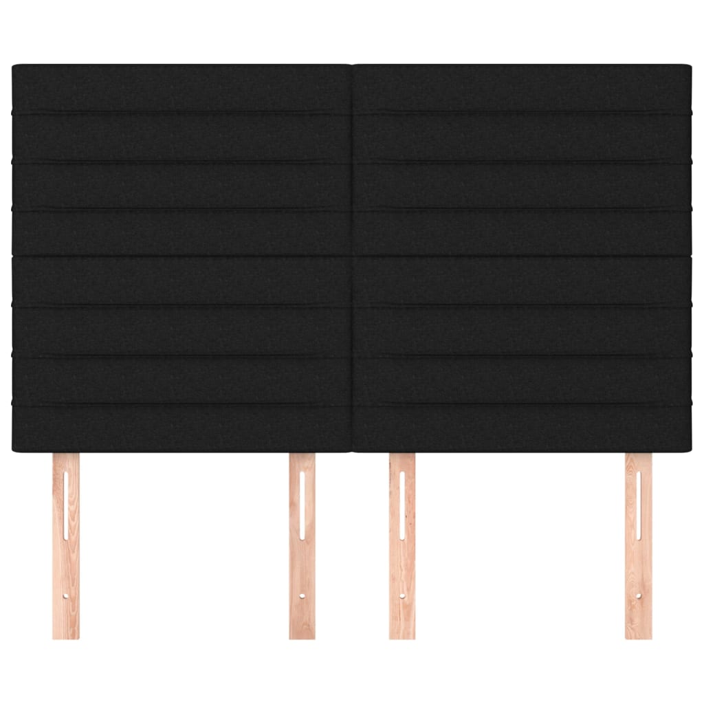 vidaXL Κεφαλάρι Μαύρο 144x5x118/128 εκ. Ύφασμα