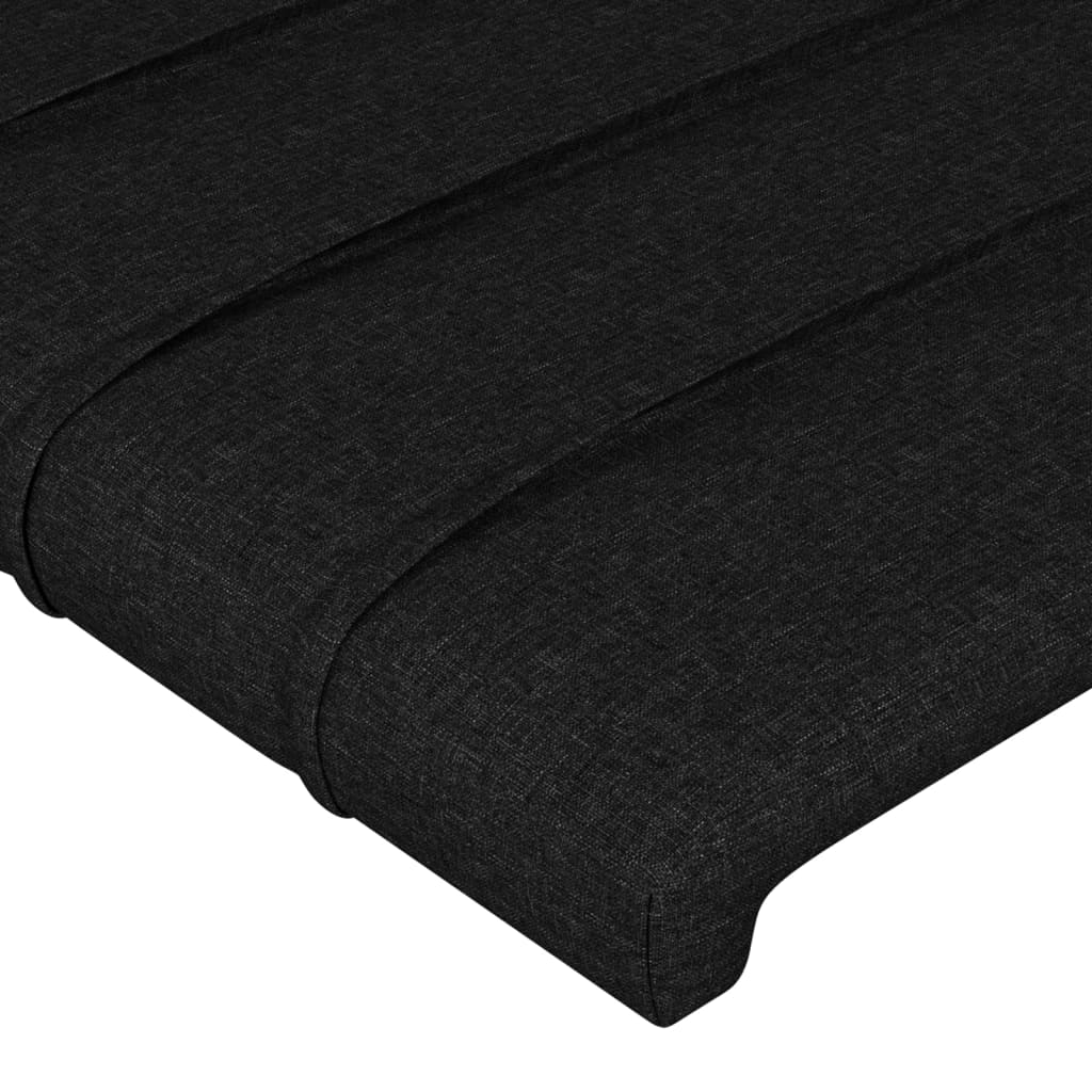 vidaXL Κεφαλάρι Μαύρο 144x5x118/128 εκ. Ύφασμα