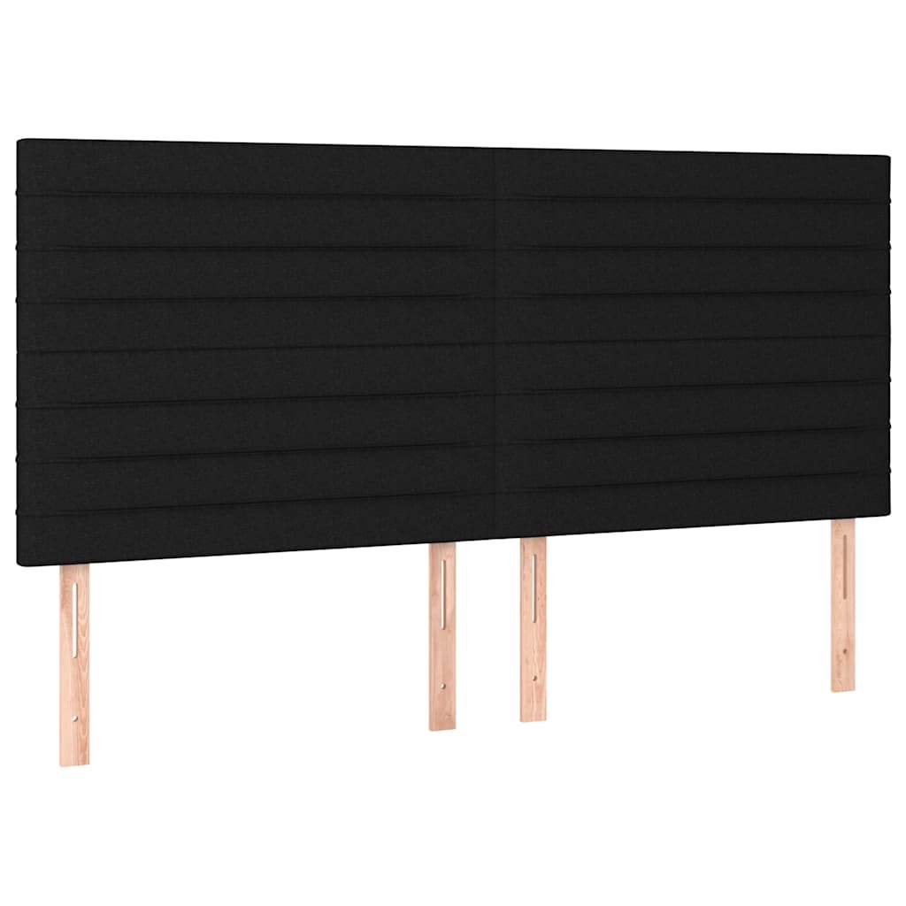 vidaXL Κεφαλάρι Μαύρο 160x5x118/128 εκ. Ύφασμα