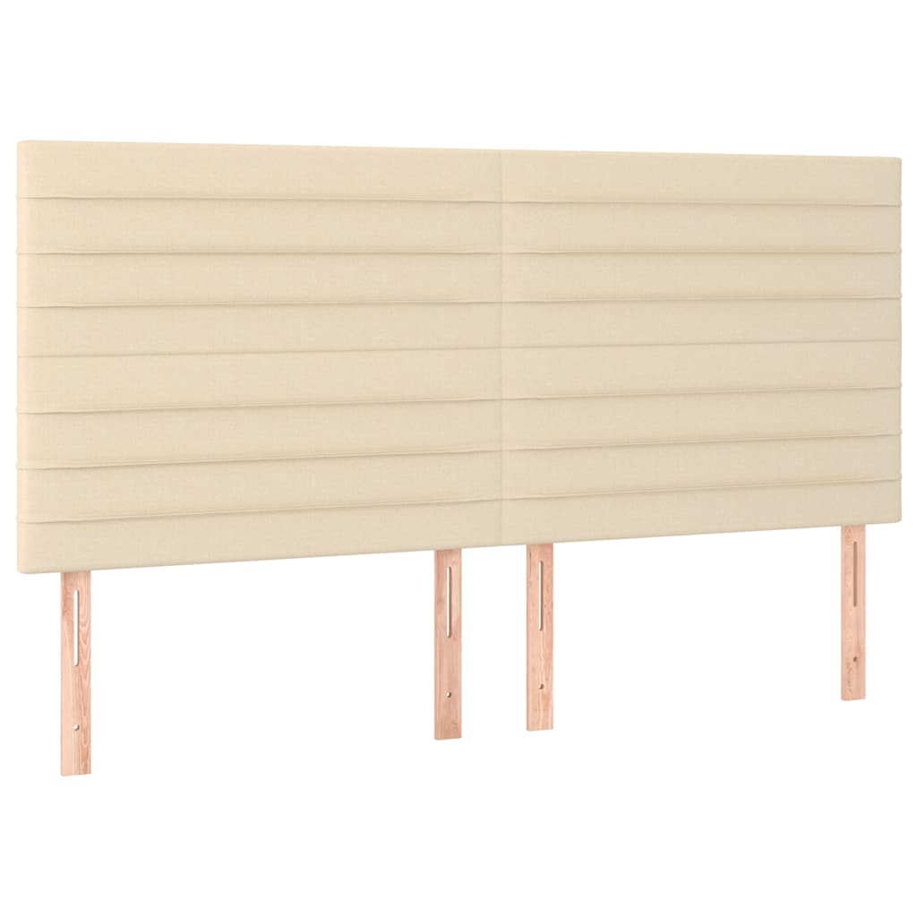 vidaXL Κεφαλάρι Κρεμ 160x5x118/128 εκ. Ύφασμα