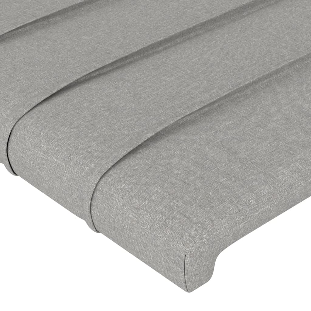 vidaXL Κεφαλάρια Κρεβατιού 4 τεμ. Αν. Γκρι 90x5x78/88 εκ. Υφασμάτινο