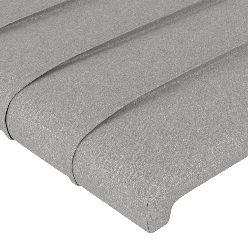 vidaXL Κεφαλάρια Κρεβατιού 4 τεμ.Αν. Γκρι 100x5x78/88 εκ. Υφασμάτινο