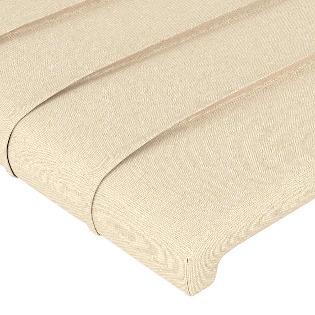 vidaXL Κεφαλάρι Κρεμ Ύφασμα 200x5x118/128 εκ.