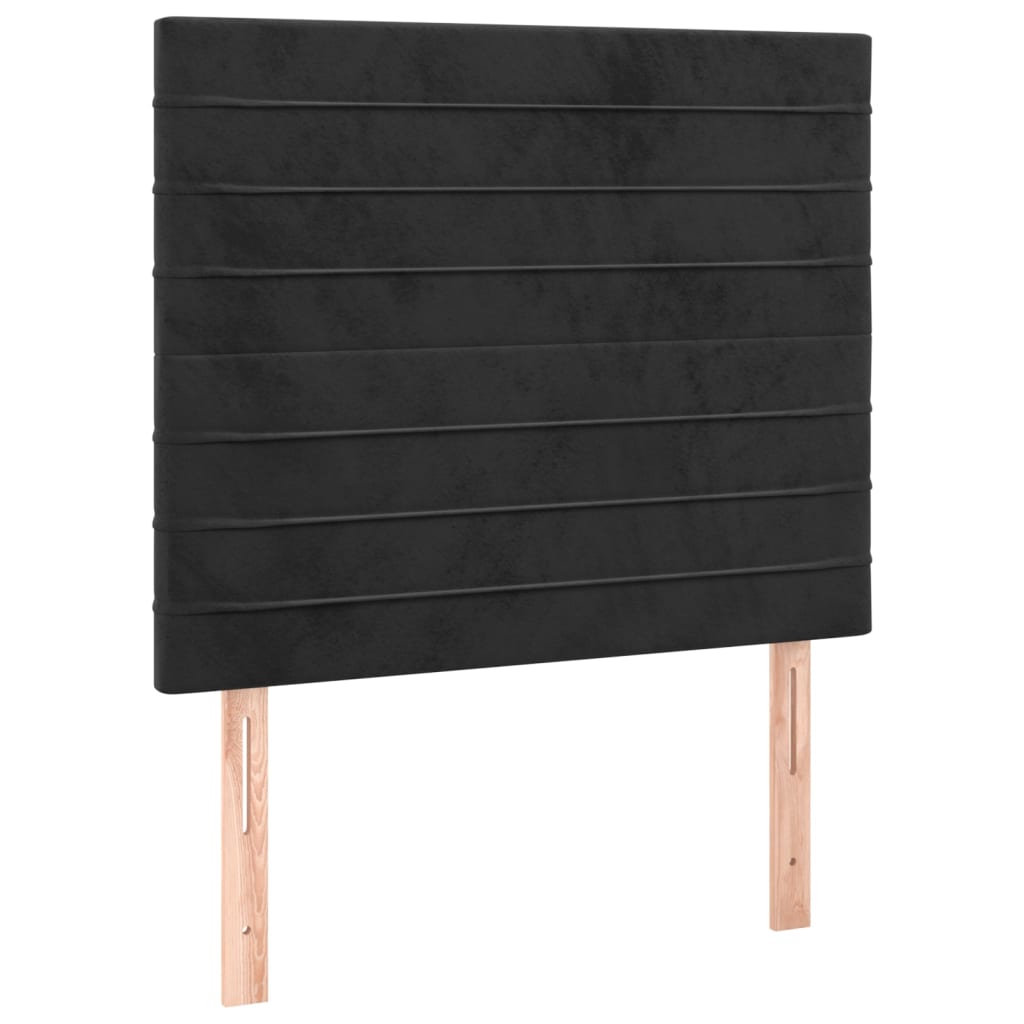 vidaXL Κεφαλάρια Κρεβατιού 2 τεμ. Μαύρο 100x5x78/88 εκ. Βελούδινο