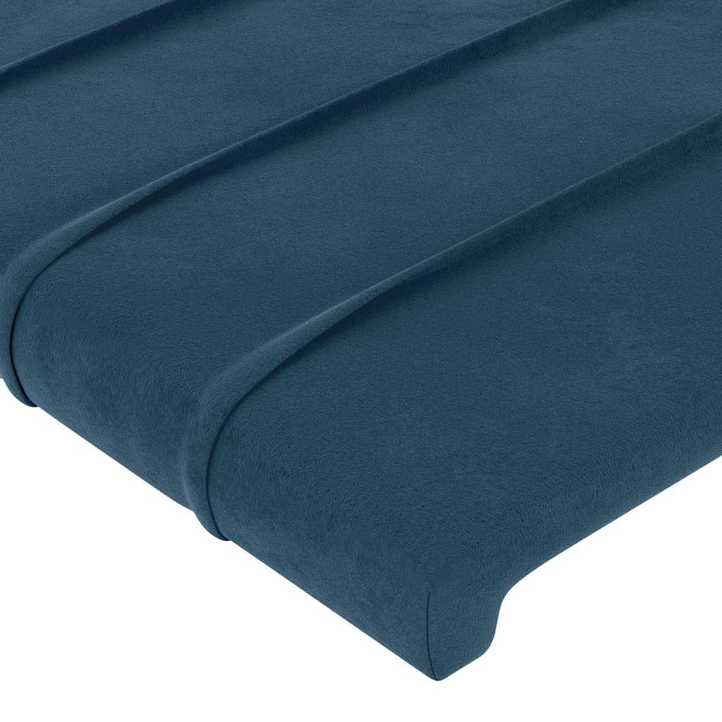 vidaXL Κεφαλάρι Σκούρο Μπλε Βελούδινο 160x5x118/128 εκ.