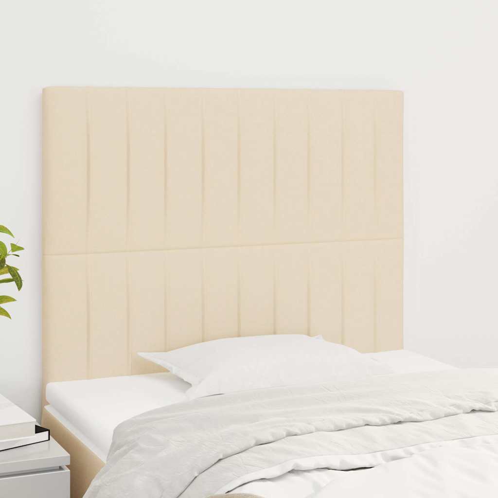 vidaXL Κεφαλάρι Κρεμ 90x5x118/128 εκ. Ύφασμα