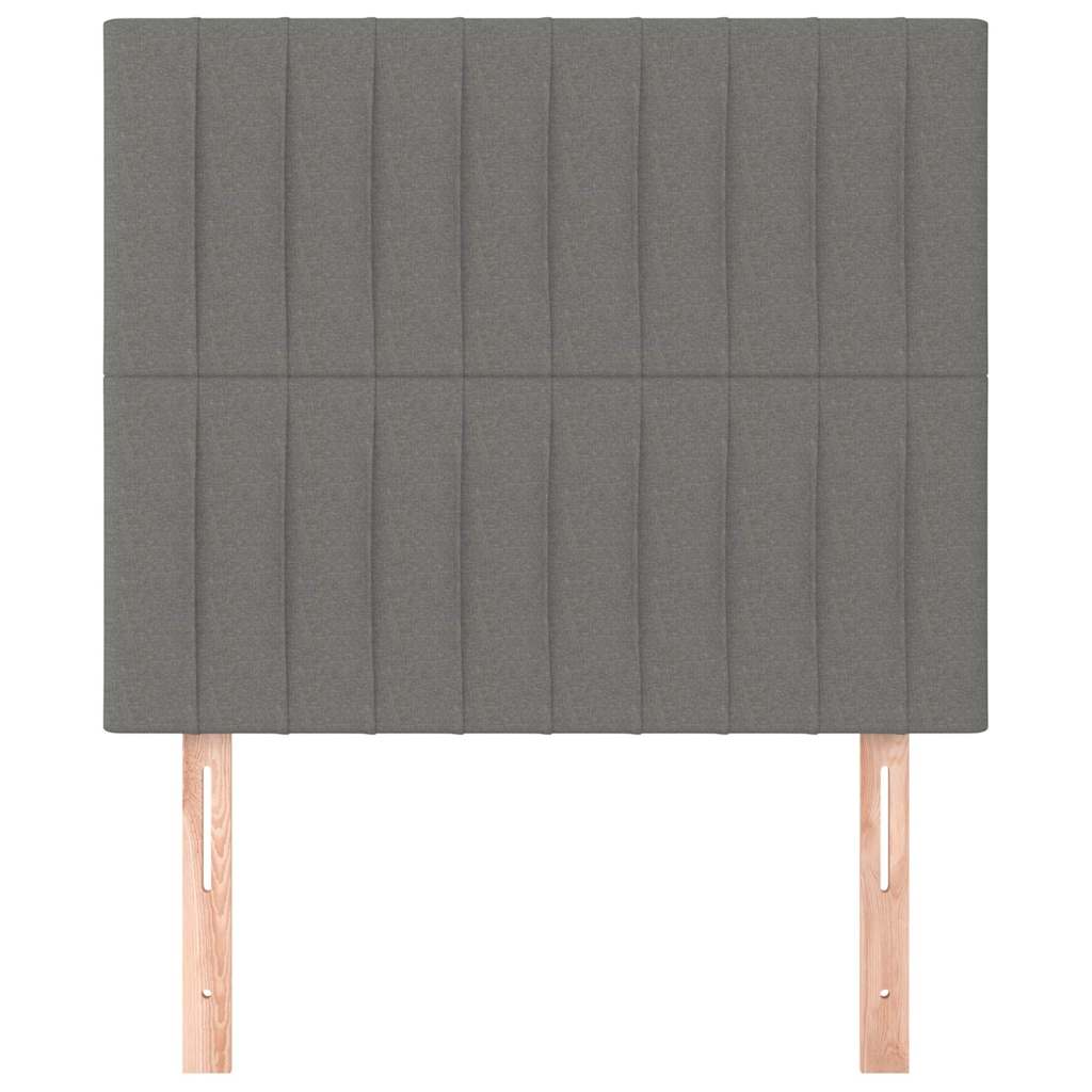 vidaXL Κεφαλάρι Κρεβατιού Σκούρο Γκρι 100x5x118/128 εκ. Ύφασμα