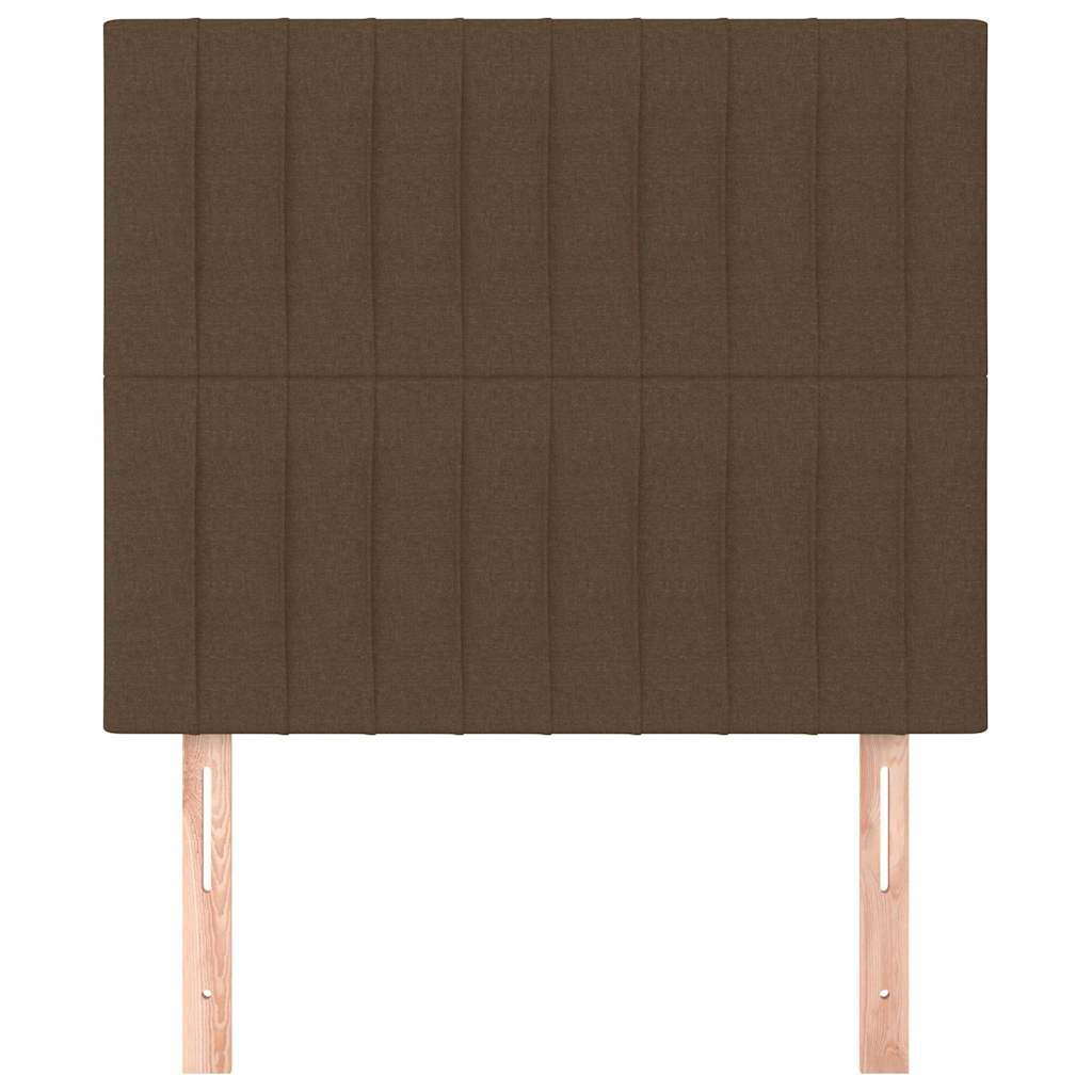 vidaXL Κεφαλάρι Κρεβατιού Σκούρο Καφέ 100x5x118/128 εκ. Ύφασμα
