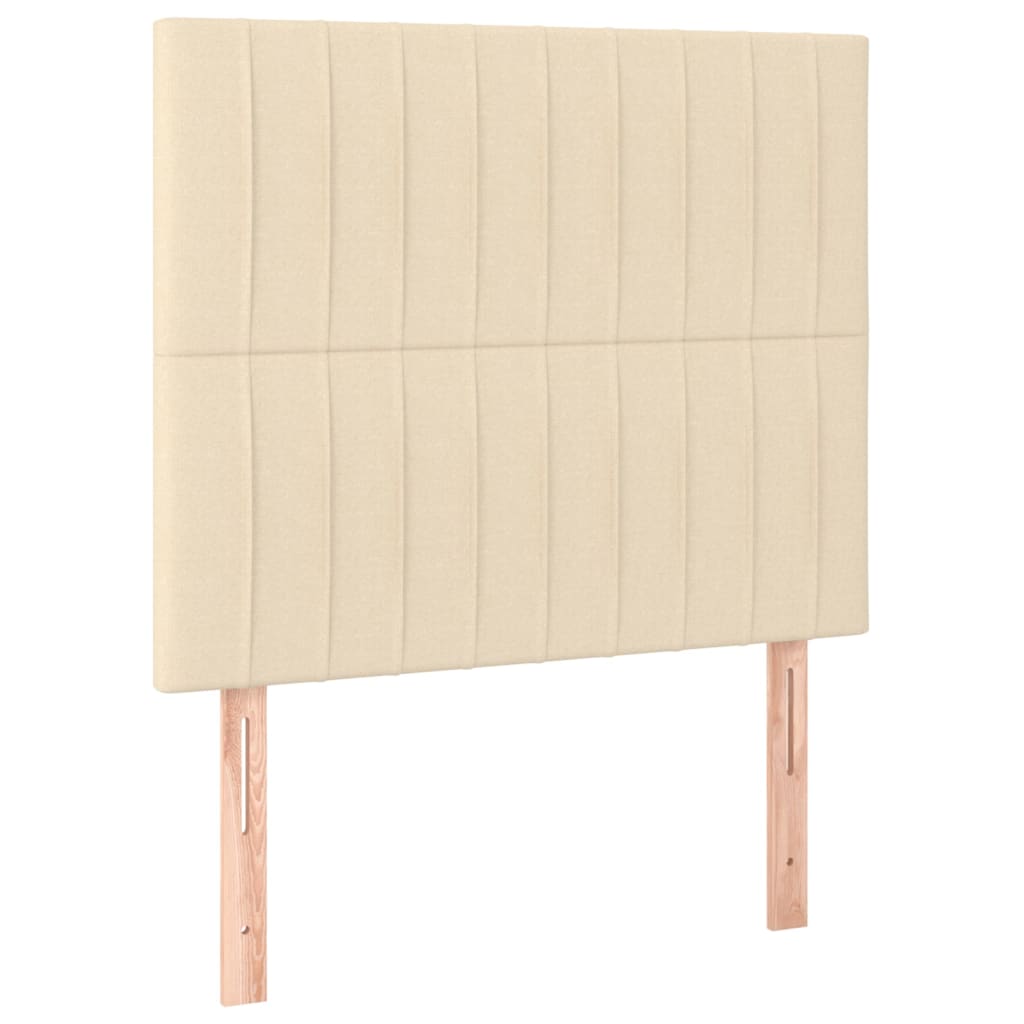 vidaXL Κεφαλάρι Κρεμ Ύφασμα 100x5x118/128 εκ.