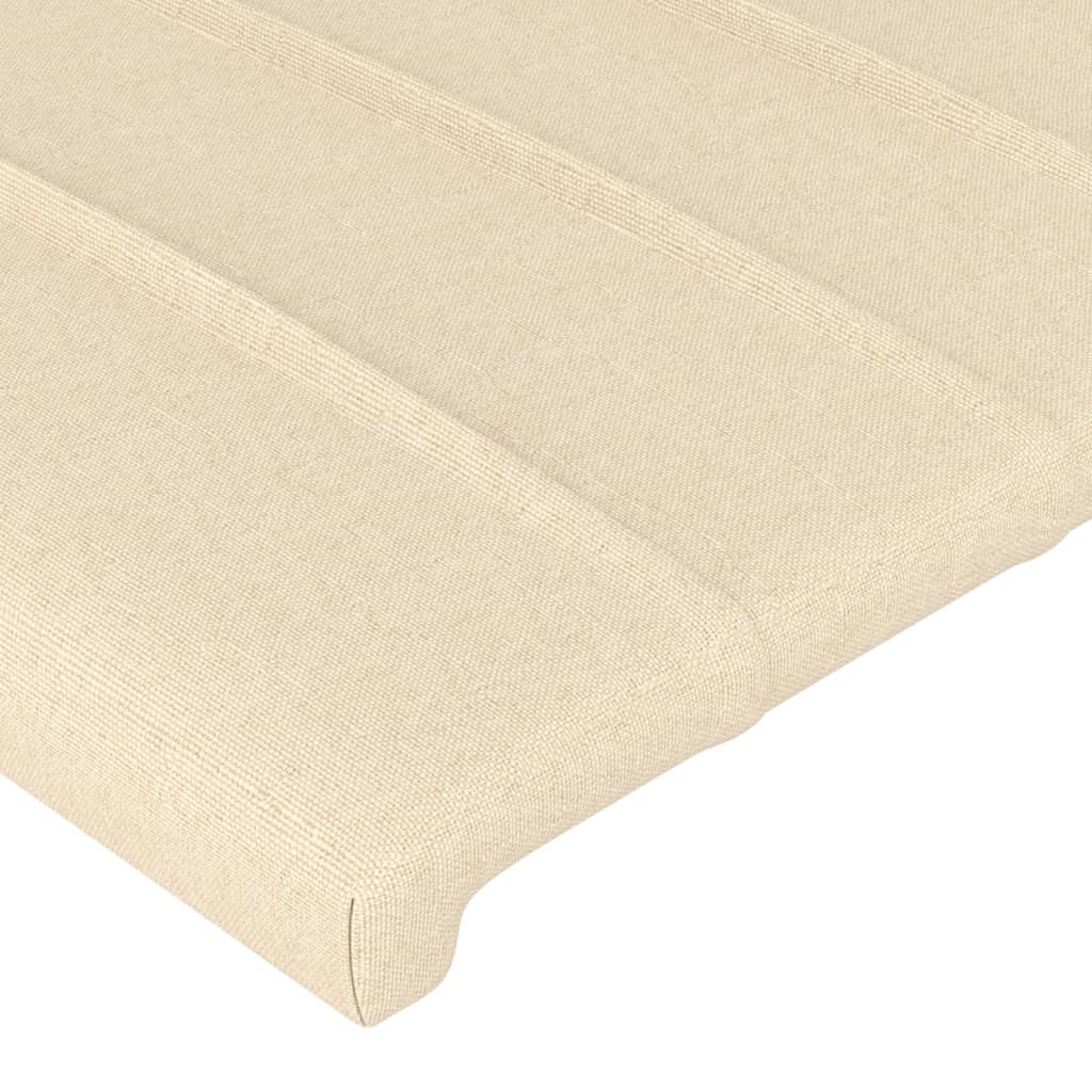 vidaXL Κεφαλάρι Κρεμ Ύφασμα 100x5x118/128 εκ.