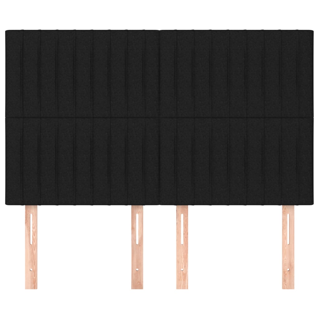 vidaXL Κεφαλάρι Μαύρο 144x5x118/128 εκ. Ύφασμα