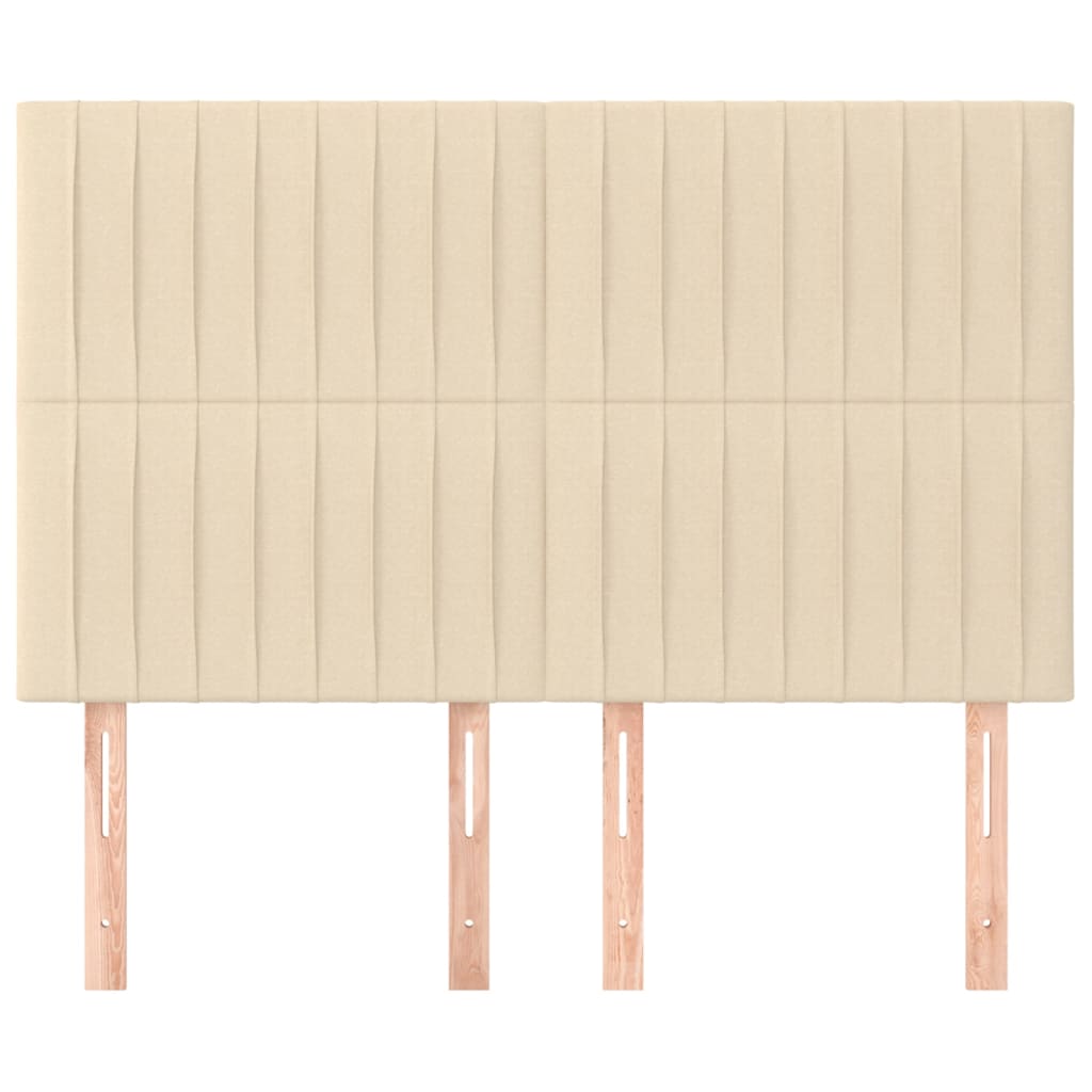 vidaXL Κεφαλάρι Κρεμ 144x5x118/128 εκ. Ύφασμα