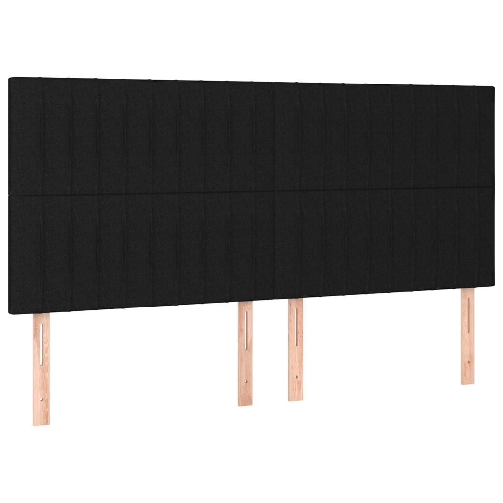 vidaXL Κεφαλάρι Μαύρο 160x5x118/128 εκ. Ύφασμα