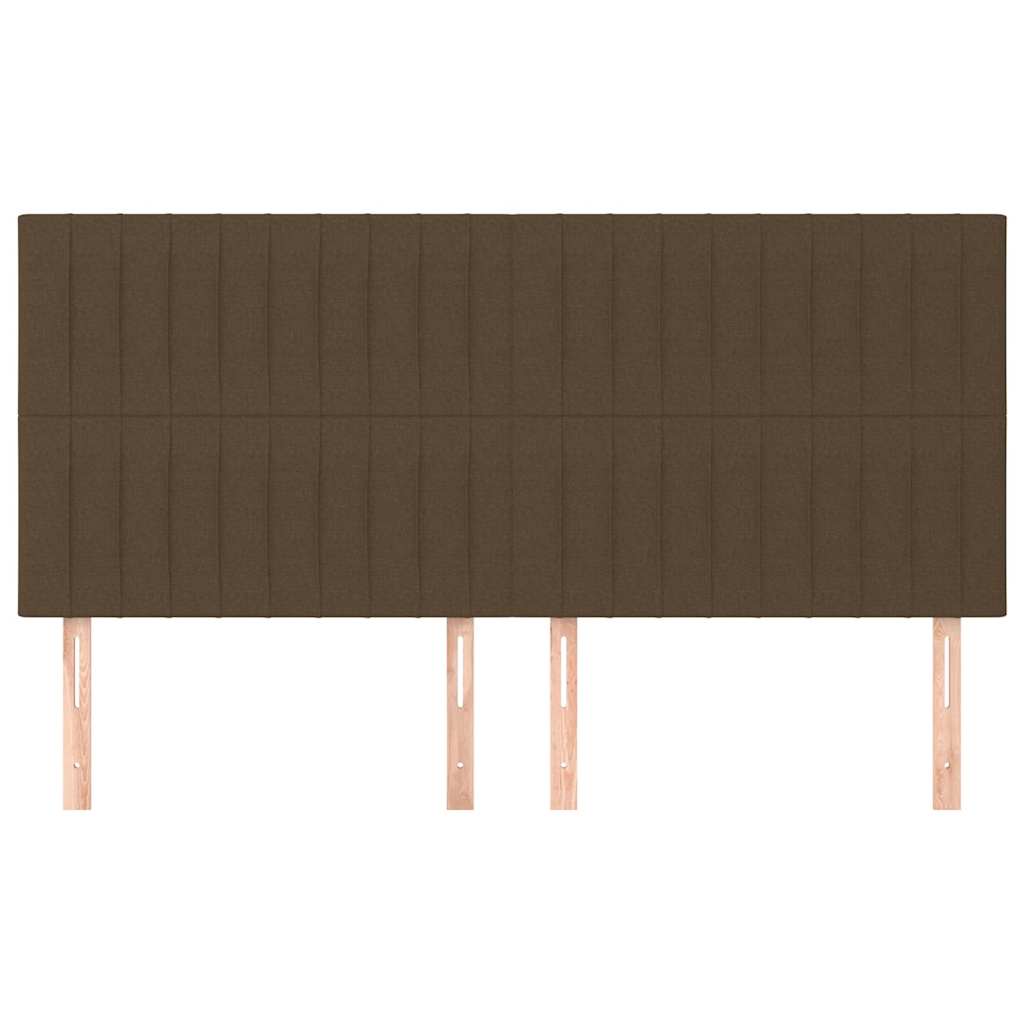 vidaXL Κεφαλάρι Κρεβατιού Σκούρο Καφέ 160x5x118/128 εκ. Ύφασμα